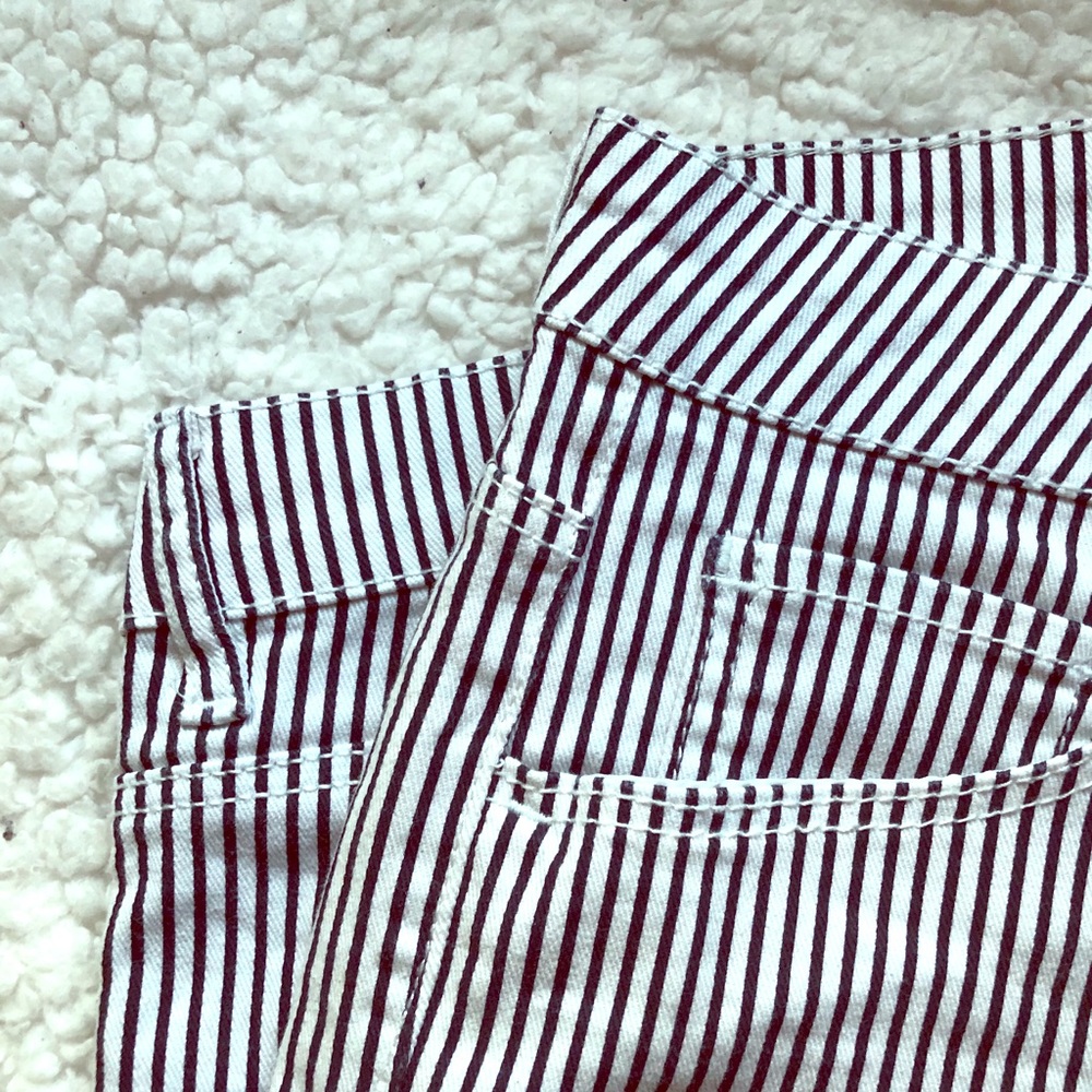 Black and White Pinstripe Shorts